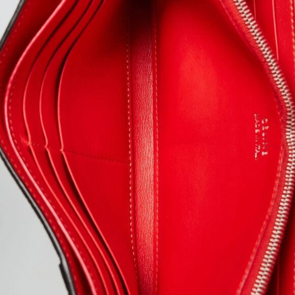 Celine Beige Drummed Leather Large Flap Multifunction Wallet - Picture 10 of 11